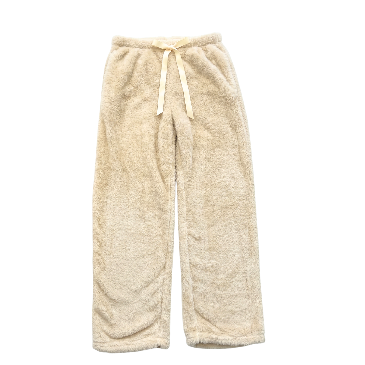 Ladies Soft Plush Sleepwear Pants-Light Yellow
