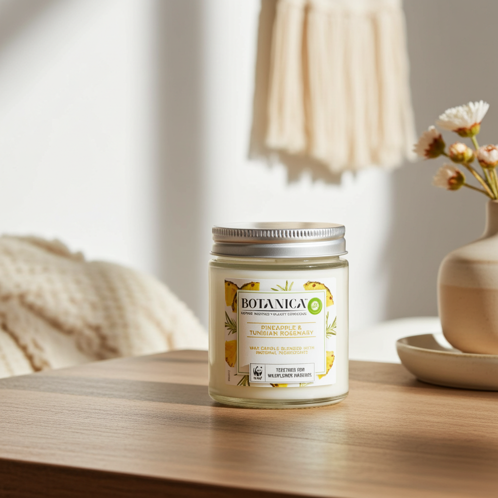 Air Wick 205g Candle Botanica Pineapple and Tunisian Rosemary