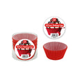100s-BA Baking Cup 120mm Plain Red image 0