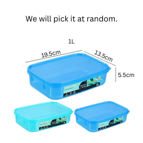 SIMPLE FRESH FOOD CONTAINER 1L 19.5X13.5X5.5CM 2 ASSTD image 0