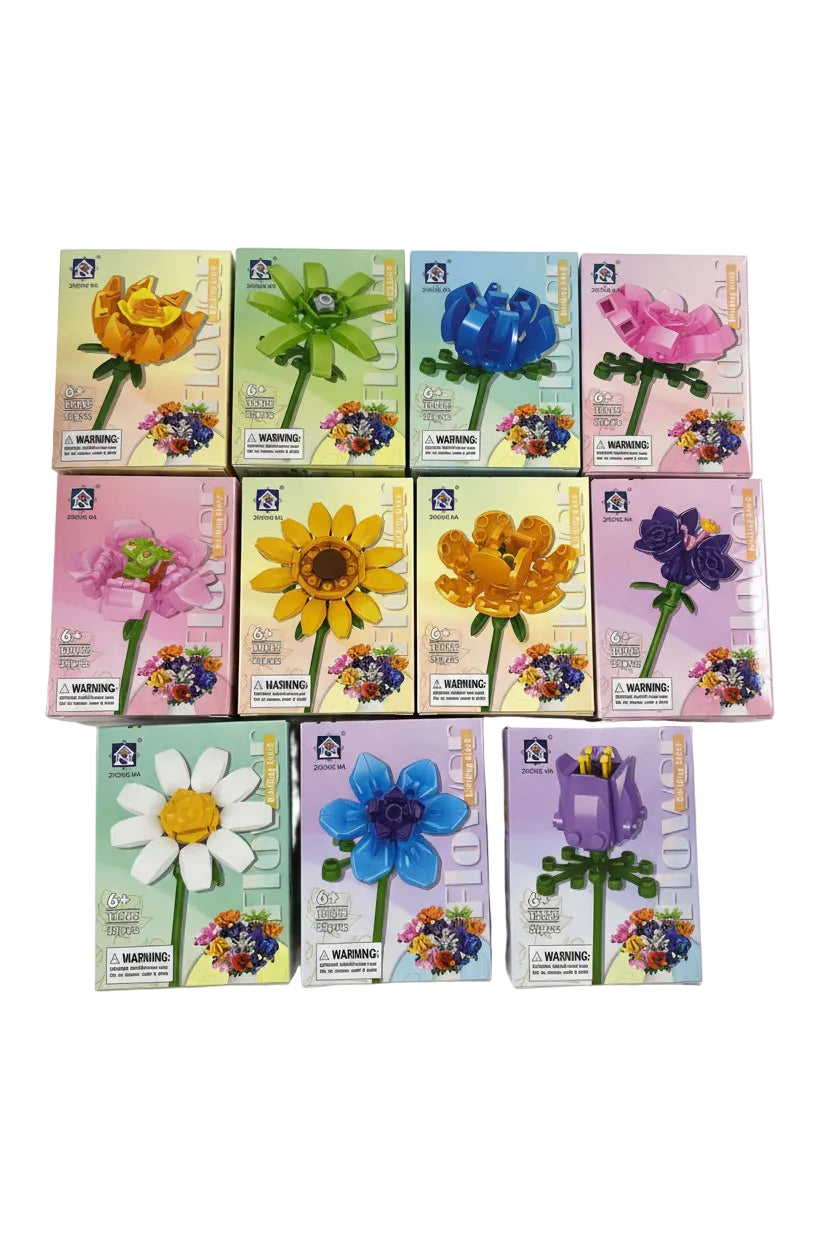 Gift Flowers Mini Building Blocks Toy