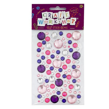 Craft Self-Stick Gems Pnk/Prpl/Red image 0