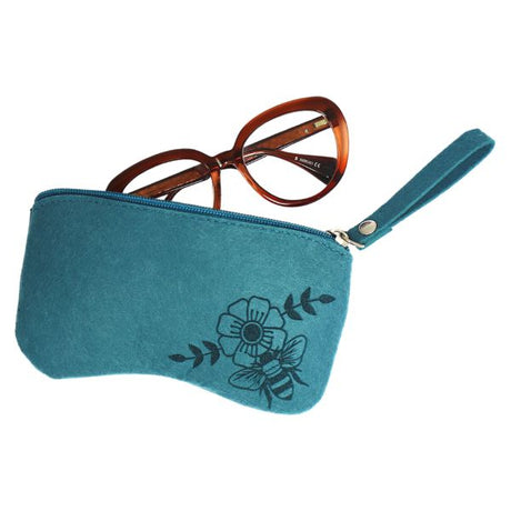 Sunglass Case Felt NZ Honey Bee Blue image 0