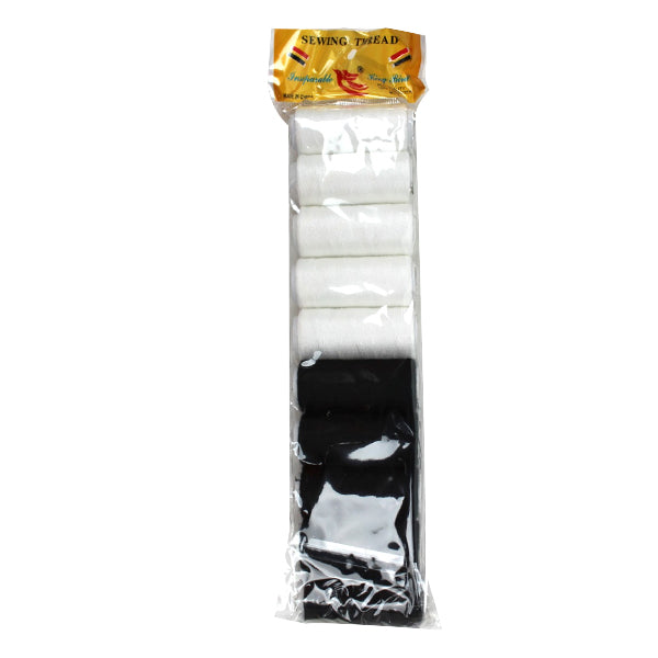Cotton Thread Black&White10pc image 0