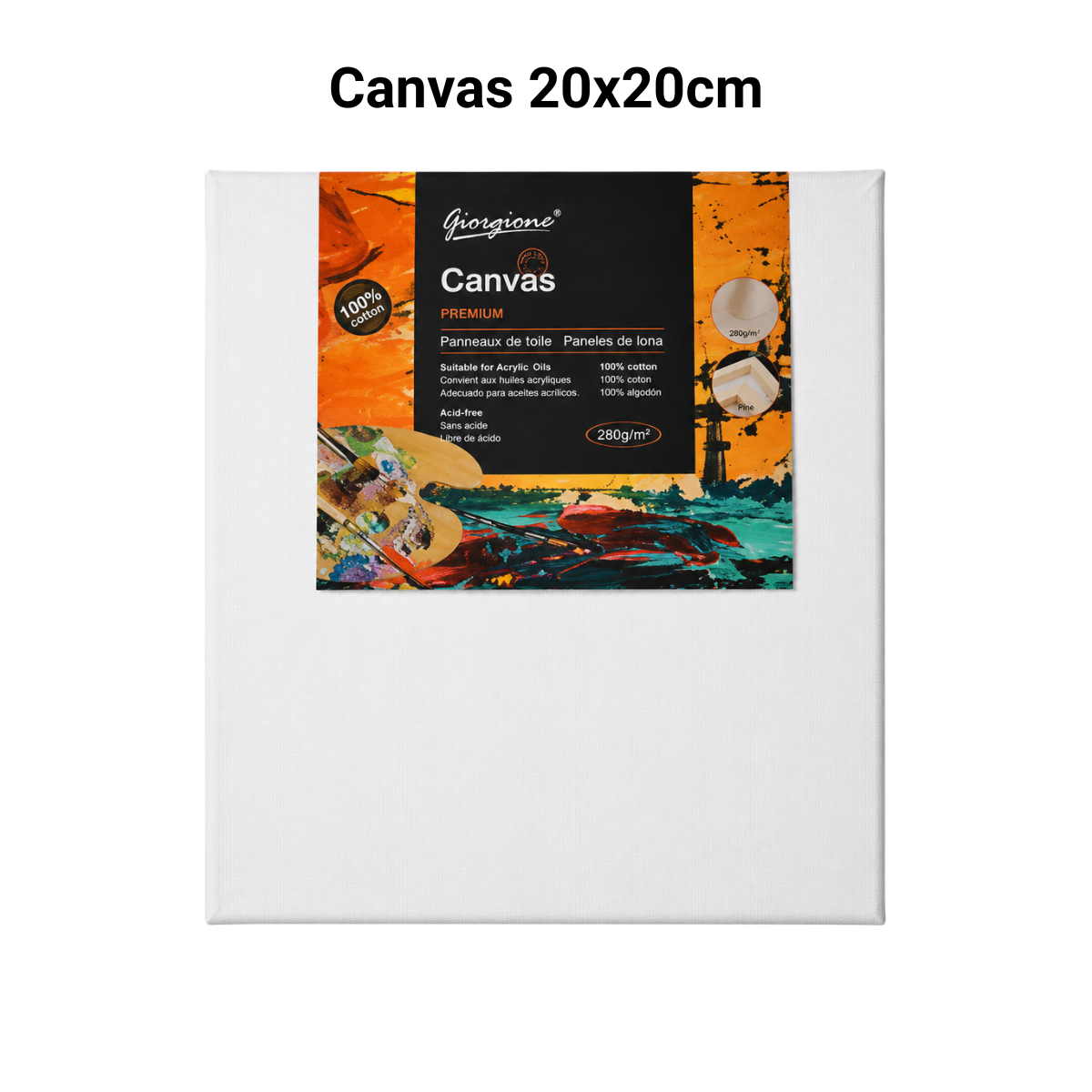 100% Cotton Artist Canvas – Multiple Sizes Available