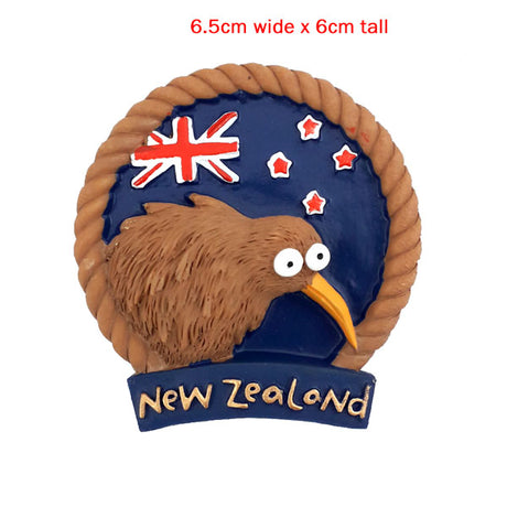 Magnet NZ Kiwi w/Flag image 0
