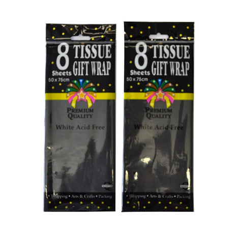 Tissue Paper Black Pk8 image 0