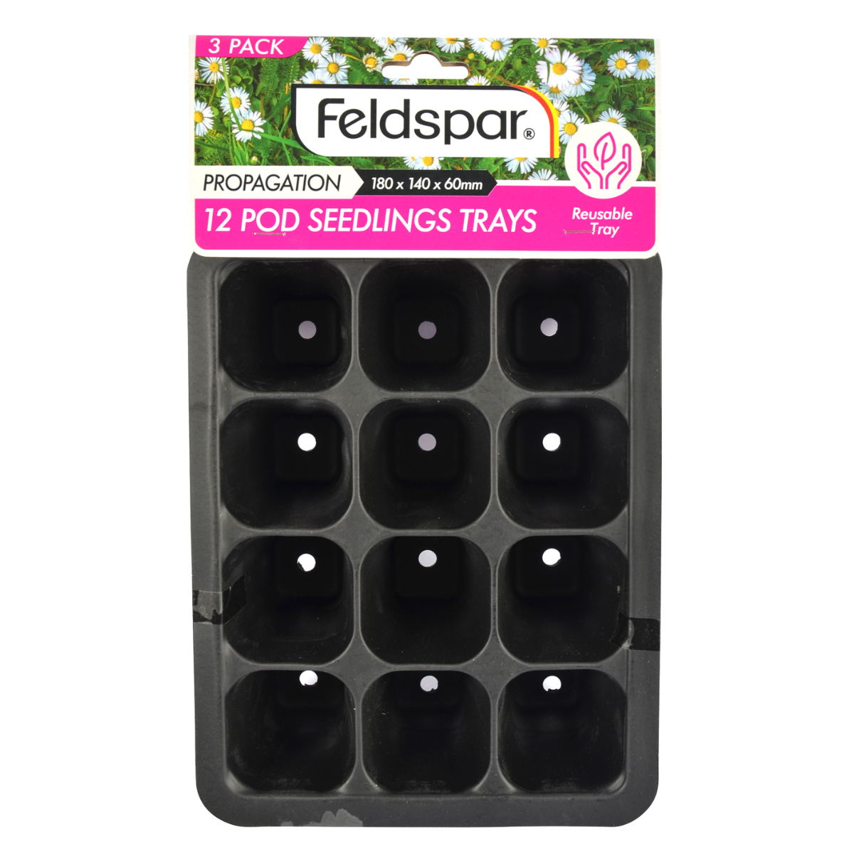 12 Pod Seedling Tray 3 Pack