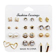 12 pairs assorted fashion earrings jewellery set