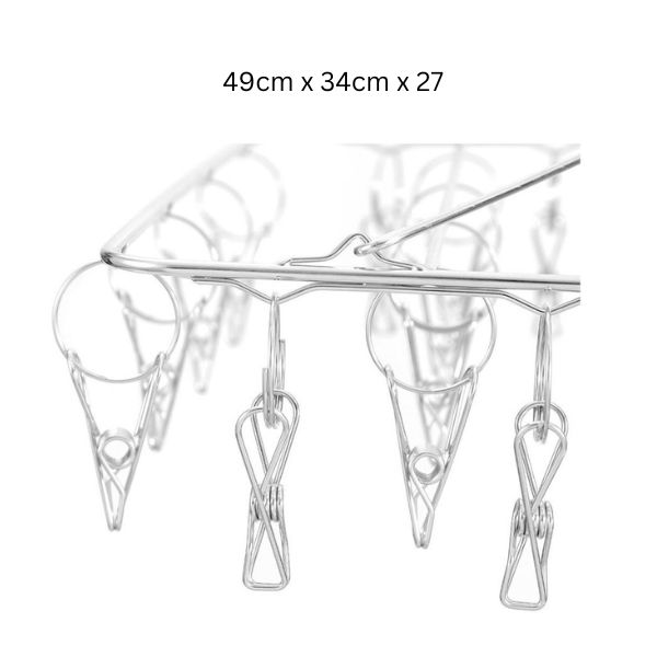 HANGIT STAINLESS STEEL HANGER 34 PEGS 49X34X27CM image 1