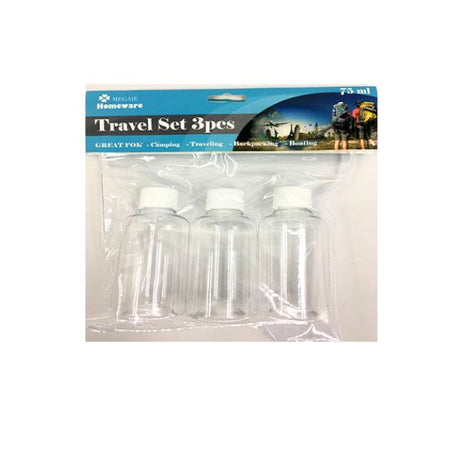 Travel Set 3pcs 75ml Twist open cap image 0