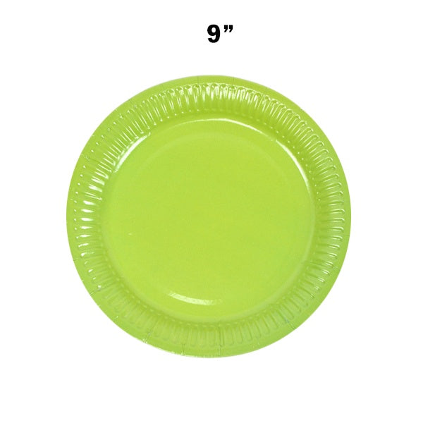 Paper Plates 9" Pk10 Lime image 0