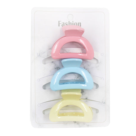 Children's Hair Clips - 3pc Half Moon image 0