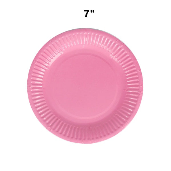 Paper Plates 7" Pk12 Pink image 0