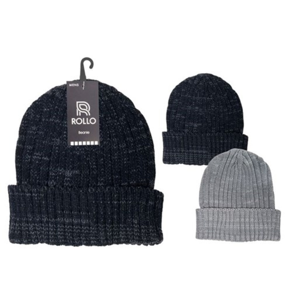 1Pce Mens Ribbed Beanie