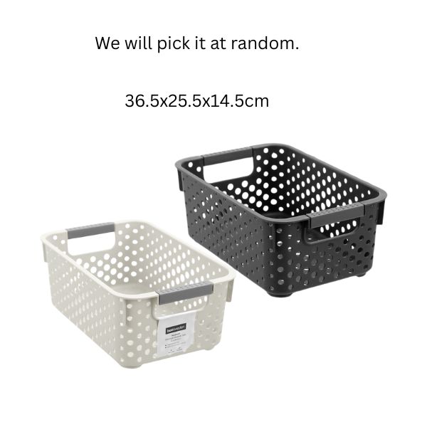 HUDSON STORAGE BASKET LGE 26.5X25.5X14.5CM 2 ASSTD image 0