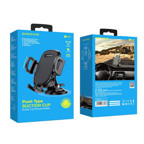 Route push type suction cup car holder image 0