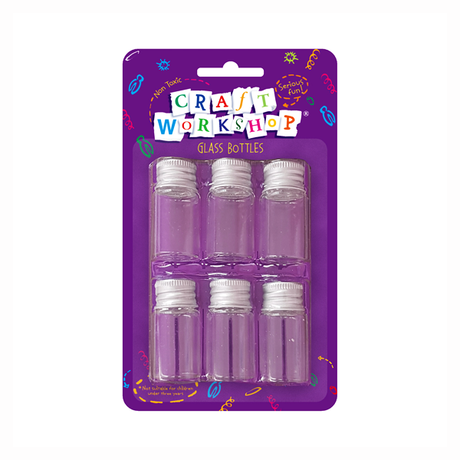 Craft Glass Bottle 6pc 8ml image 0