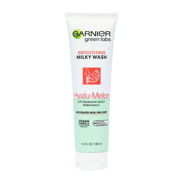 GARNIER 130mL SMOOTHING MILKY WASH HYALU-MELON image 0