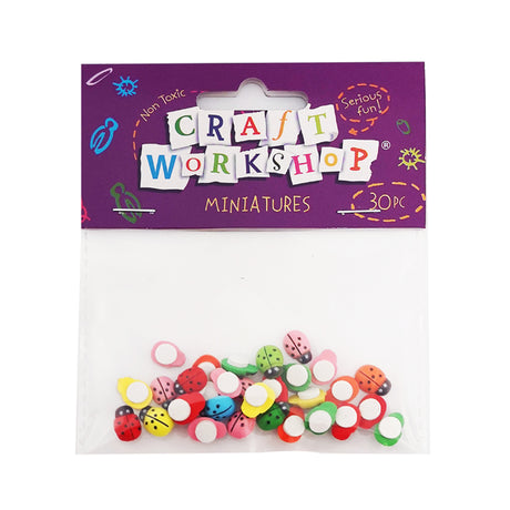 Craft Mini Ladybugs Colourful 30pc image 0