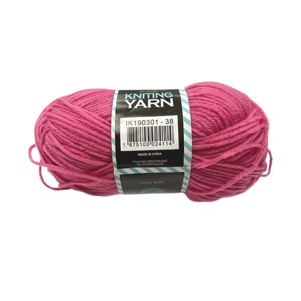 80G Acrylic Yarn(4-ply) – Solid Colour(Raspberry Rose) image 0