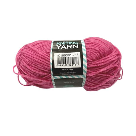 80G Acrylic Yarn(4-ply) – Solid Colour(Raspberry Rose) image 0
