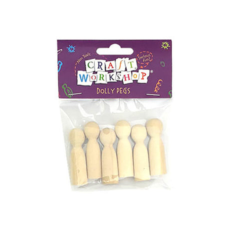 Craft Peg Dolls Natural 5cm 6pc image 0