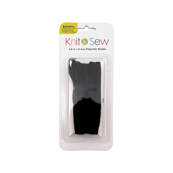 K&S Poly. Elastic Black 6mm x 4.8m image 0