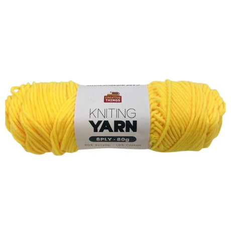 8PLY KNITTING YARN - 80G(YELLOW) image 0