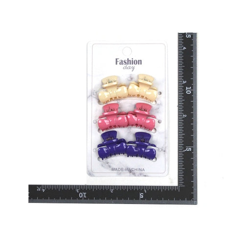 Hair Clips 6 PC Kids Coloured - Type A image 0