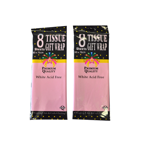 Tissue Paper Lt Pink Pk8 image 0