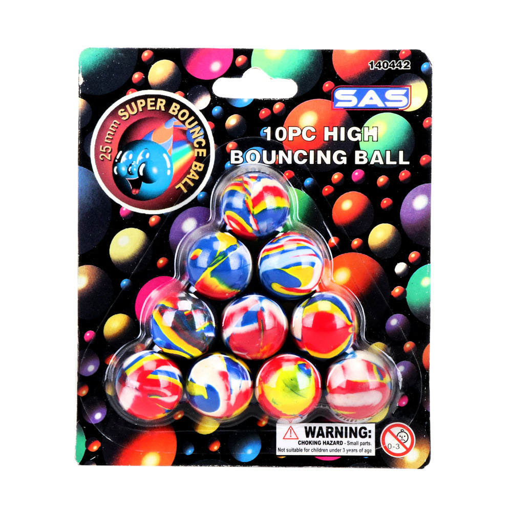 Ball Bouncy 10pk Clip Strip