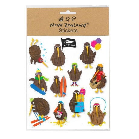 Stickers NZ Playful Kiwi 15x17cm image 0