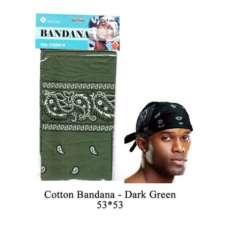 Cotton Bandana - Dark Green image 0