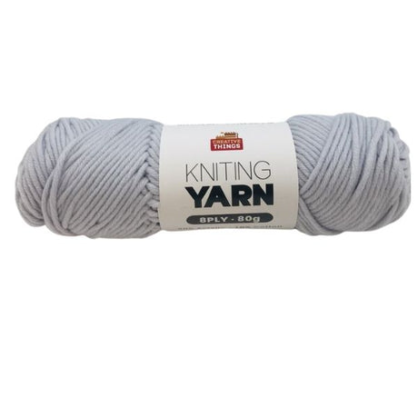 8PLY KNITTING YARN - 80G(LIGHT GREY) image 0