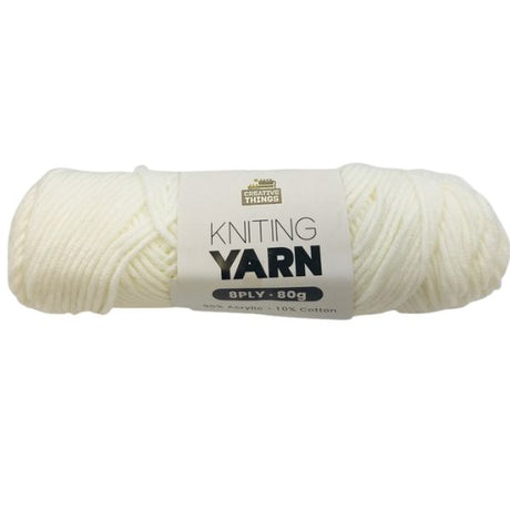 8PLY KNITTING YARN - 80G(LIGHT YELLOW) image 0