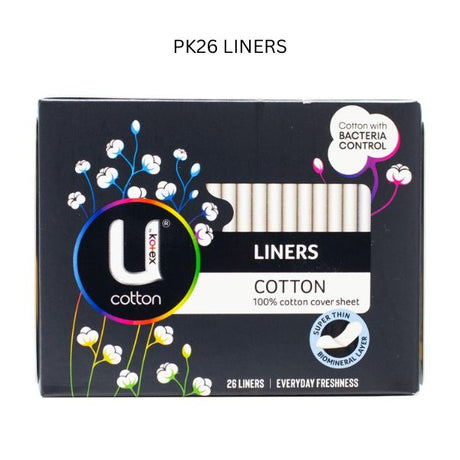 U BY KOTEX PK26 LINERS COTTON SUPER THIN EVERYDAY FRESHNESS image 0