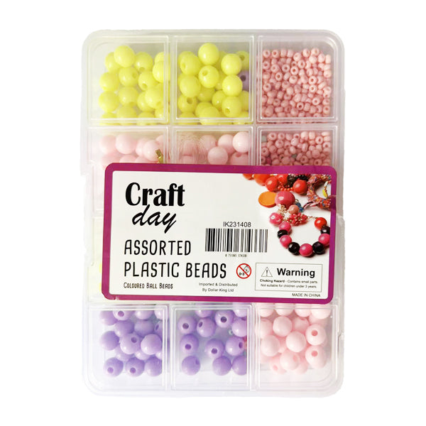 Beads Mixed in container -  Ball & Pastel Beads image 0