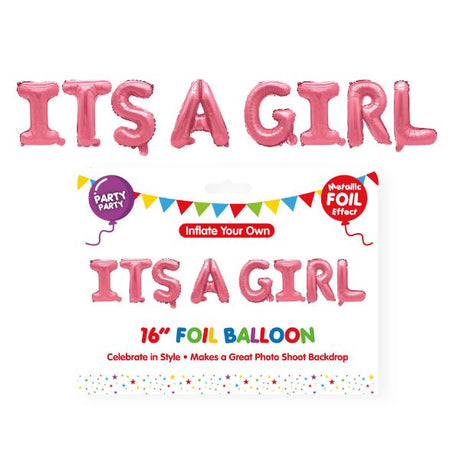 Balloon It's A Girl Foil Pink 40cm image 0