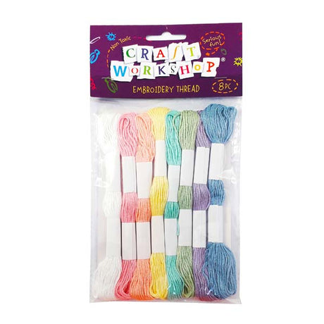 Craft Cotton Embroidery Thread Pastel 8m 8col 8pcs image 0