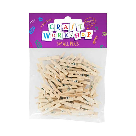 Craft Pegs Small Natural 50pc 25mm image 0