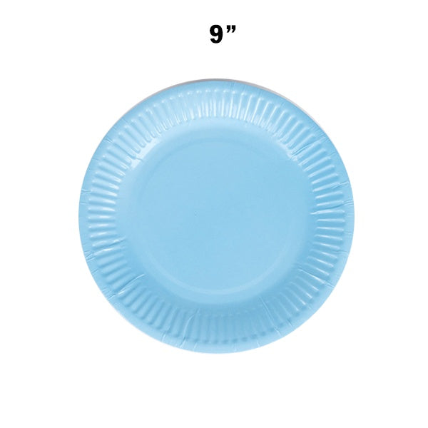 Paper Plates 9" Pk10 Light Blue image 0