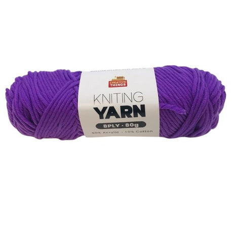8PLY KNITTING YARN - 80G(PURPLE) image 0
