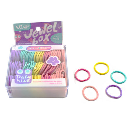 Baby Size Hair Bands - 120pc Neon image 0