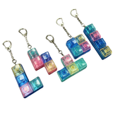 4 Keycap Fidget Keychain with LED Lit - Asst