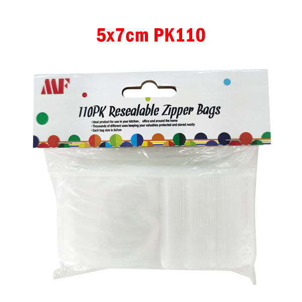 Resealable Zipper Bags 5x7cm PK110 image 0