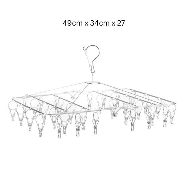 HANGIT STAINLESS STEEL HANGER 34 PEGS 49X34X27CM image 2