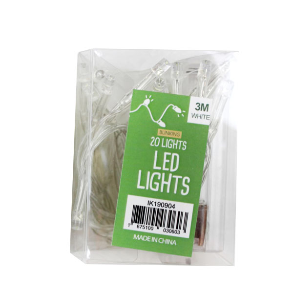 LED Lights - White 3m with 20  lights Blinking image 0