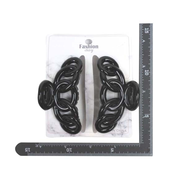 Hair Clip Large 2PC - Type C Black image 0