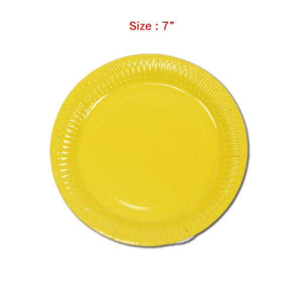 Paper Plates 7" Pk12 Yellow image 0
